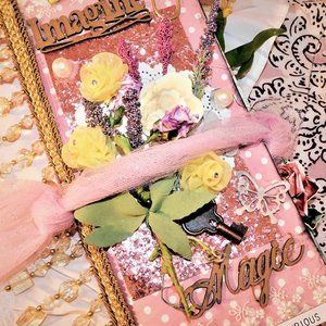 12x6 Shabby Chic junk journal floral NEW